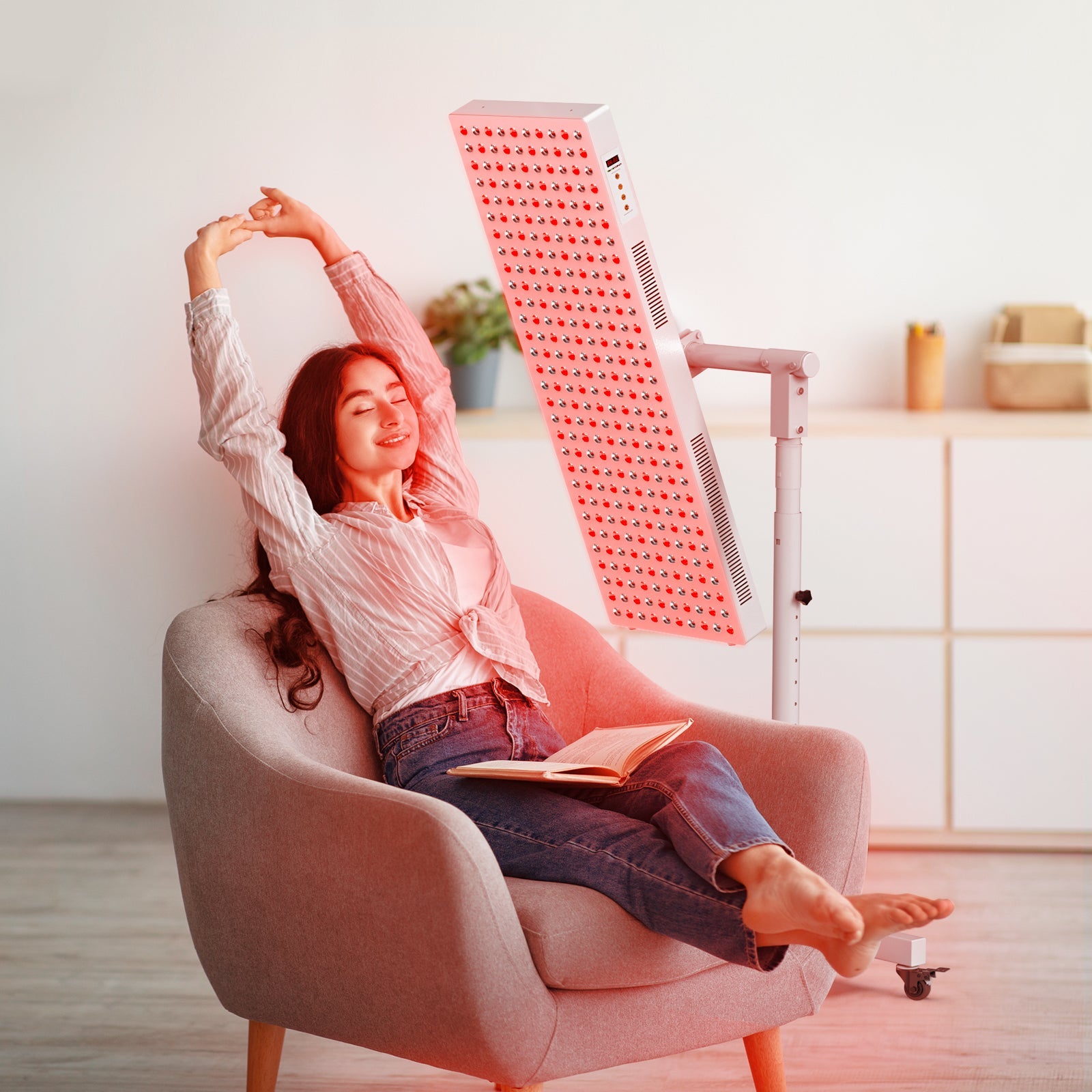 Moving Pro 400W Series Red Light Therapy Device with Stand