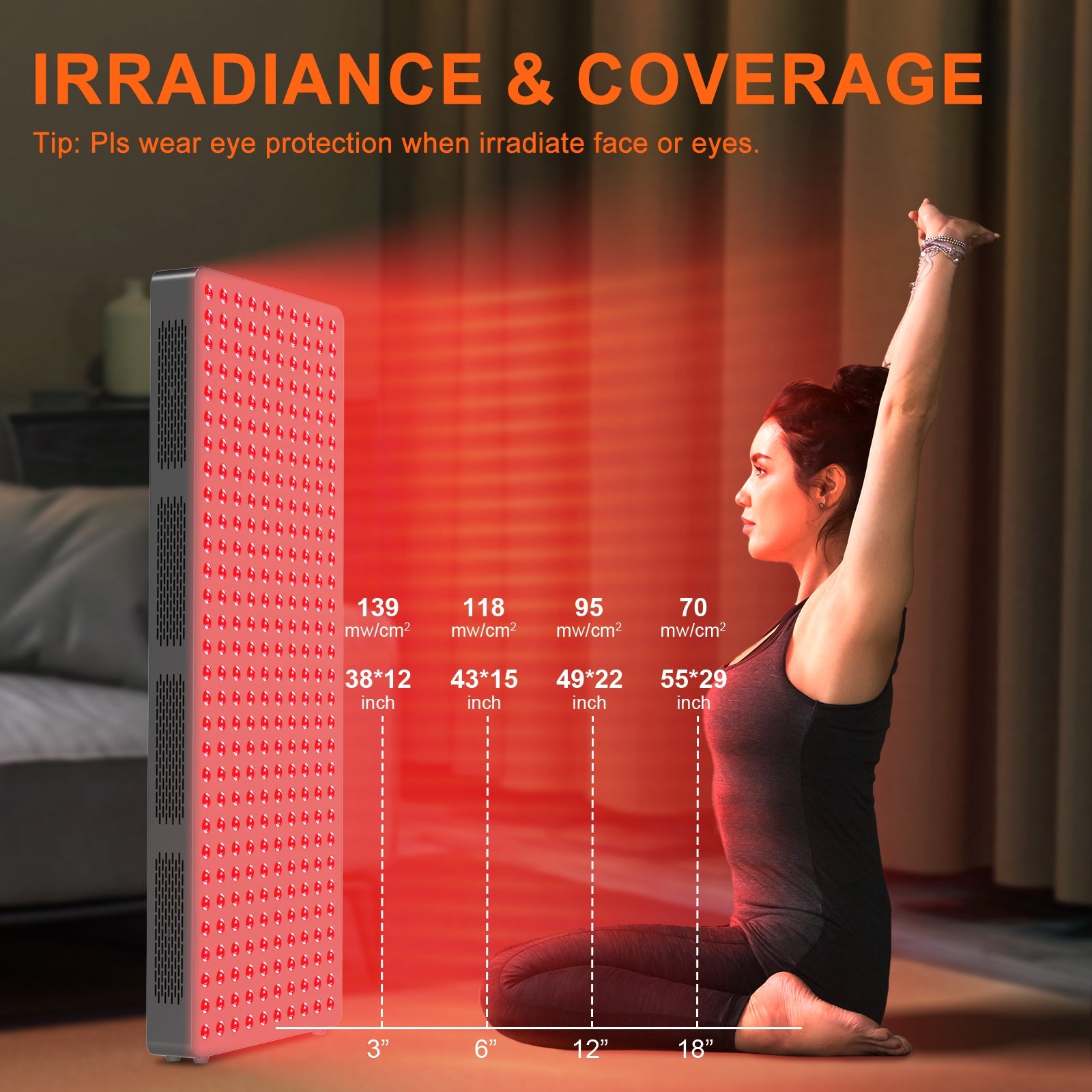 Remote Control Series Professional Red Light Therapy Device with Stand