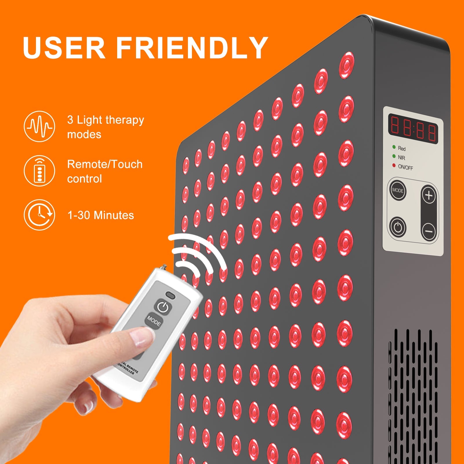 Remote Control Series Professional Red Light Therapy Device with Stand