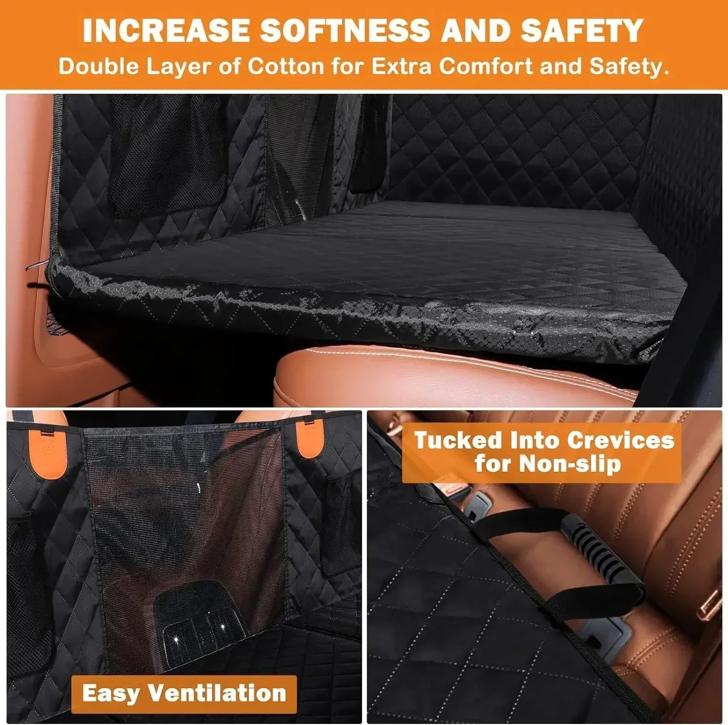 Hard Bottom Dog Car Seat Protector + (FREE Dog Bed)