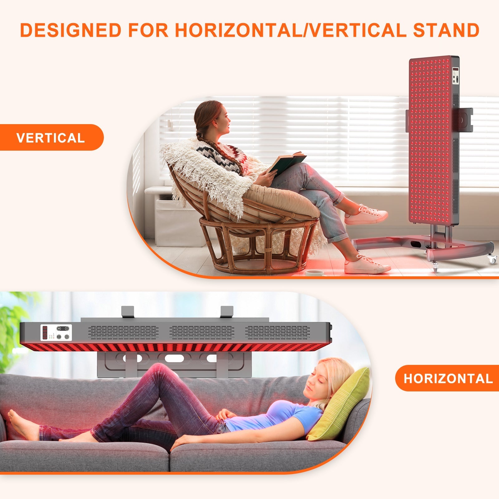 Remote Control Series Professional Red Light Therapy Device with Stand