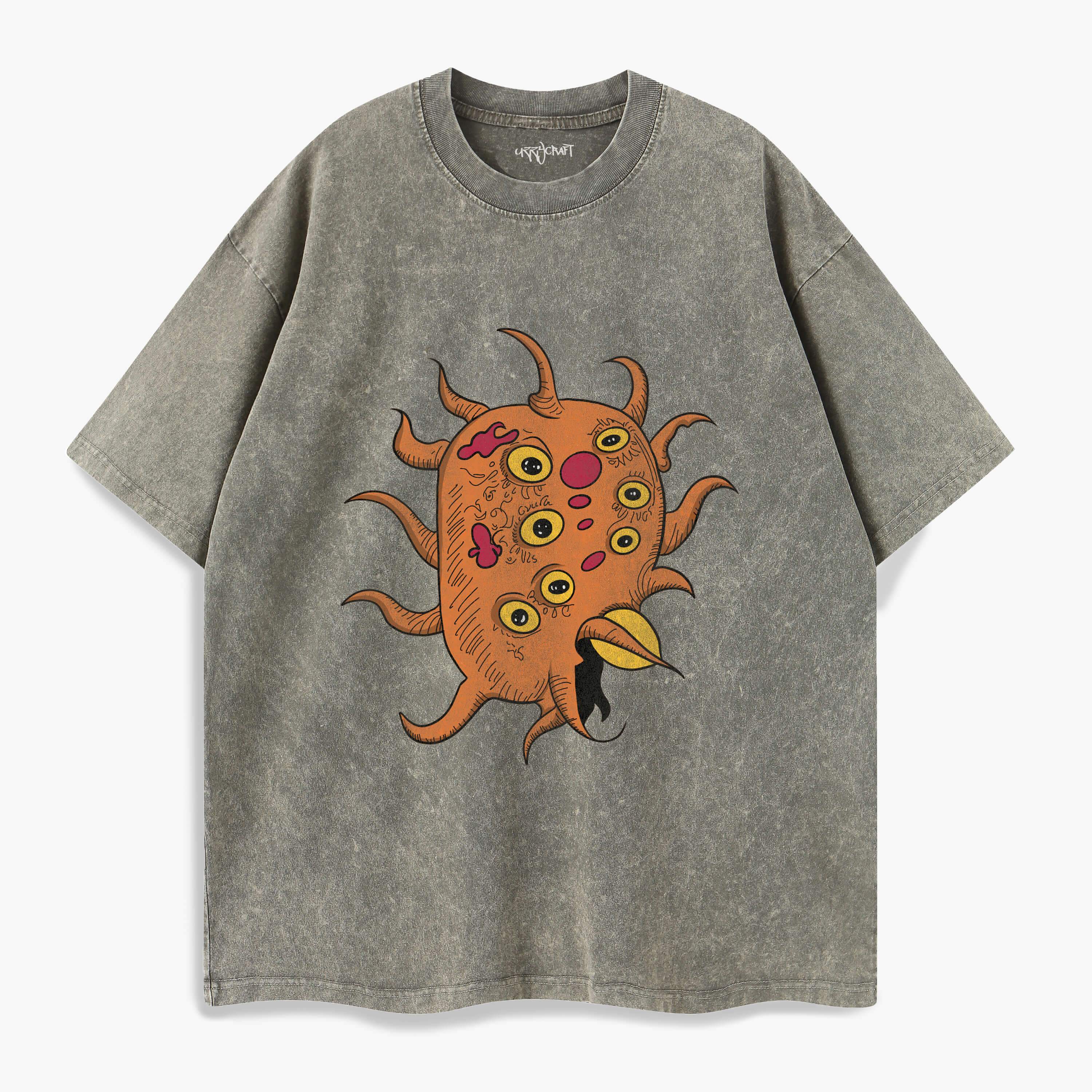 Many-eyed monster Washed T-Shirt