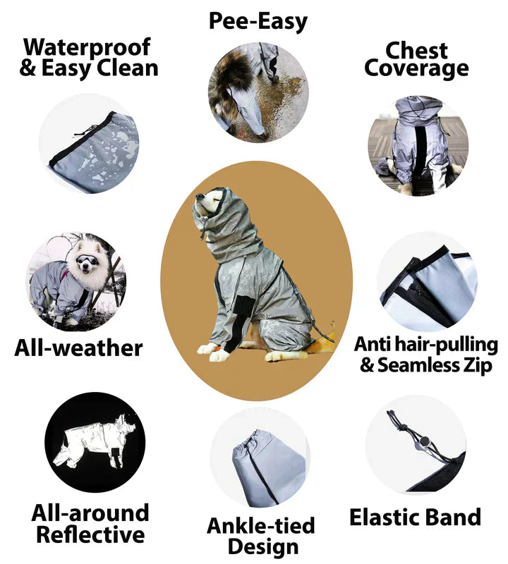 Reflective Waterproof Dog Coat for All Seasons