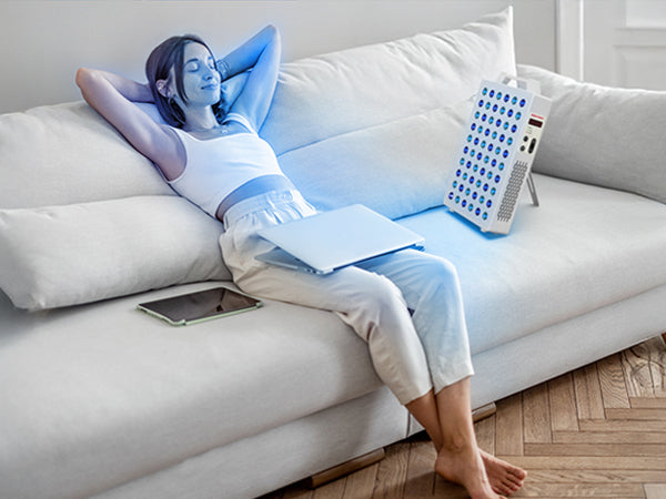 BONTANNY Blue/Yellow Light Therapy, 450/480/590nm 3 Wavelengths Remote Control