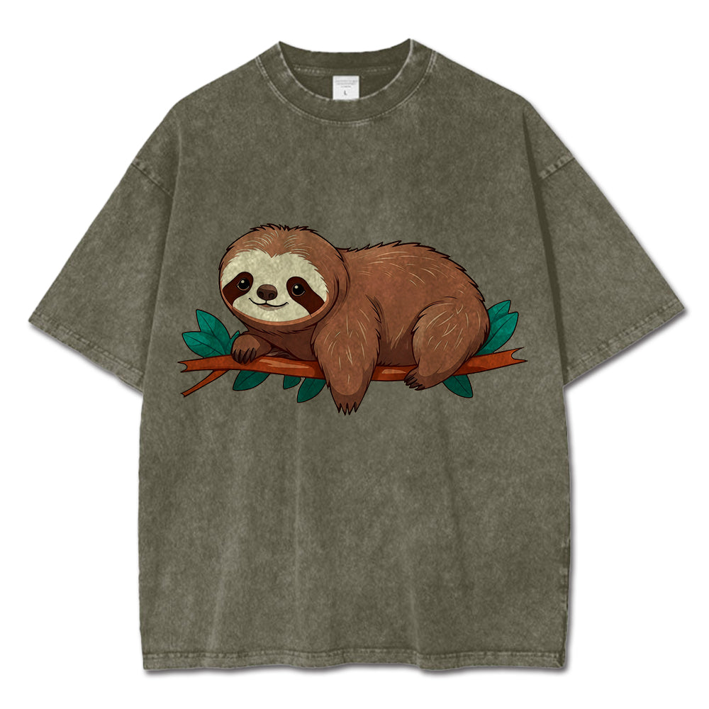 Adorable Sloth Perched On Tree T-Shirt