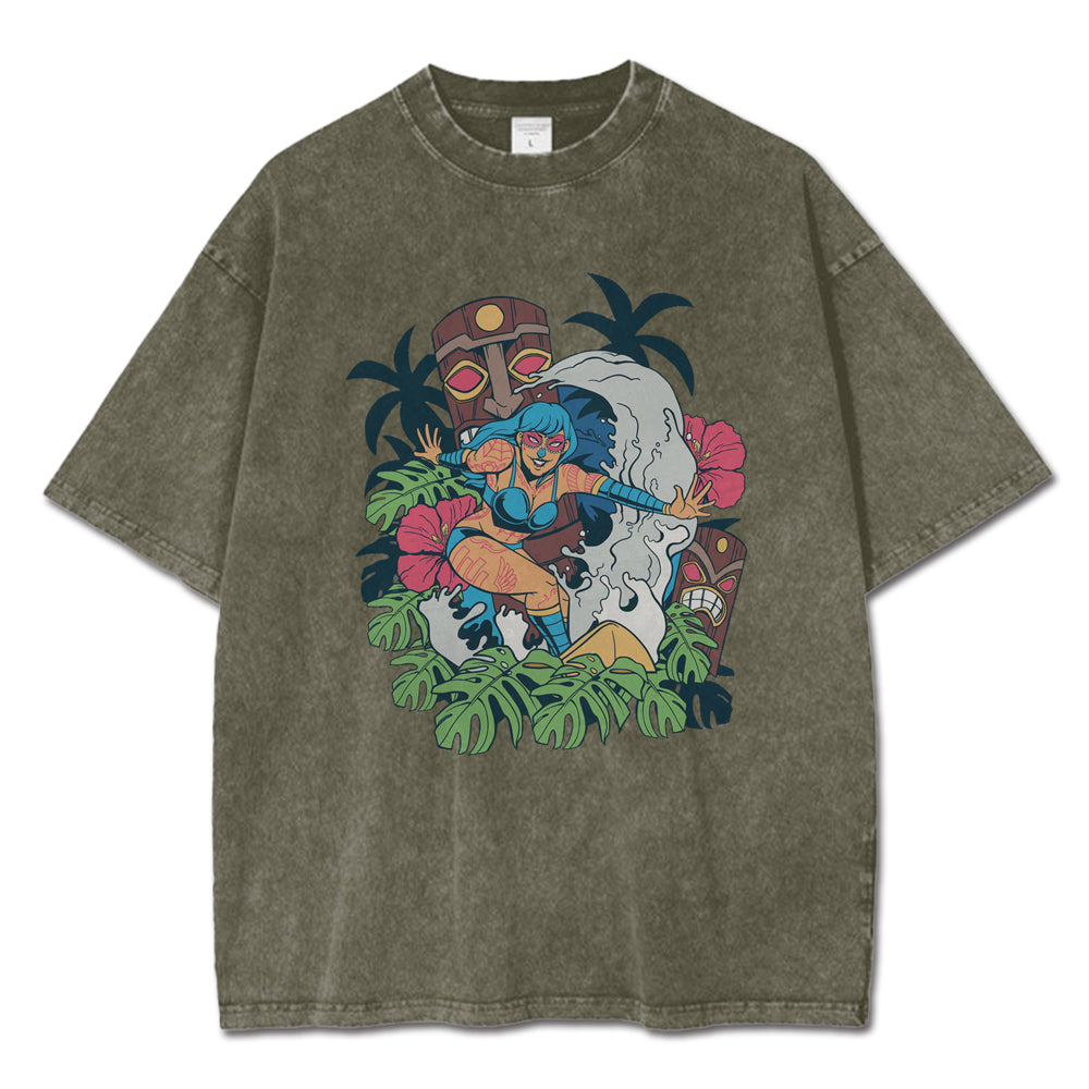 Tiki Surf Girl T-Shirt