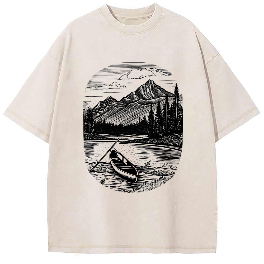 Canoe River Landscape T-Shirt