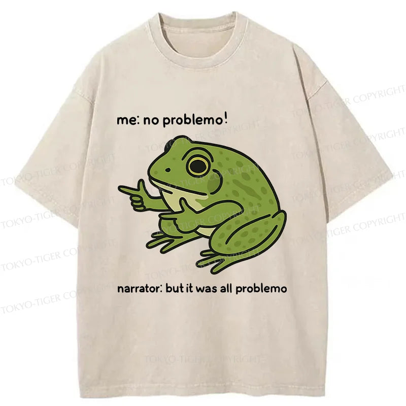 Tokyo-Tiger Stupid Frog Meme Washed T-Shirt