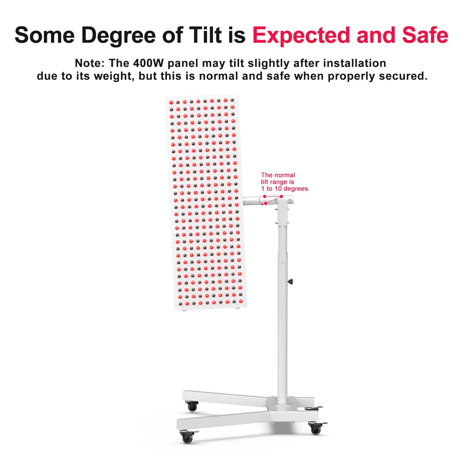 Moving Pro 400W Series Red Light Therapy Device with Stand