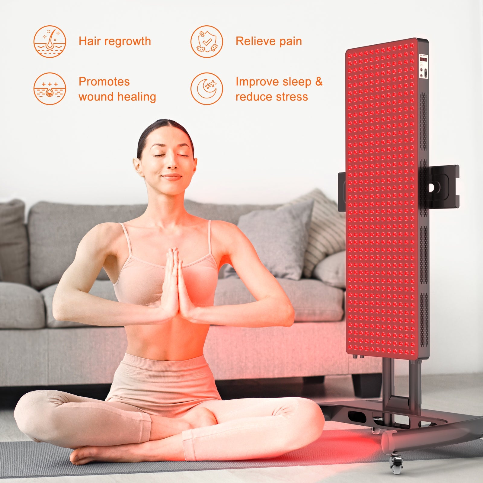 Remote Control Series Professional Red Light Therapy Device with Stand