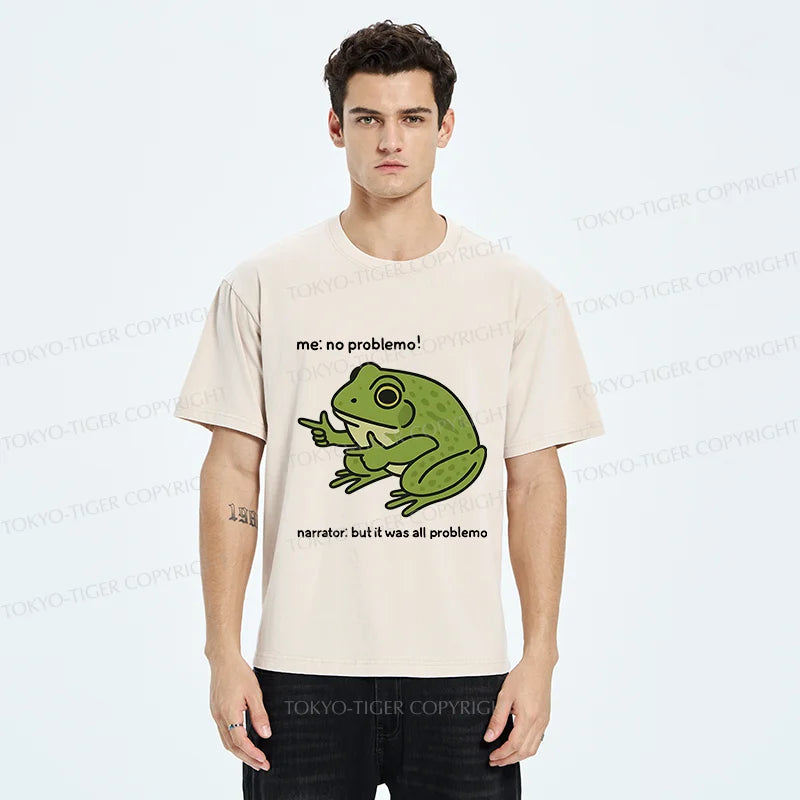Tokyo-Tiger Stupid Frog Meme Washed T-Shirt