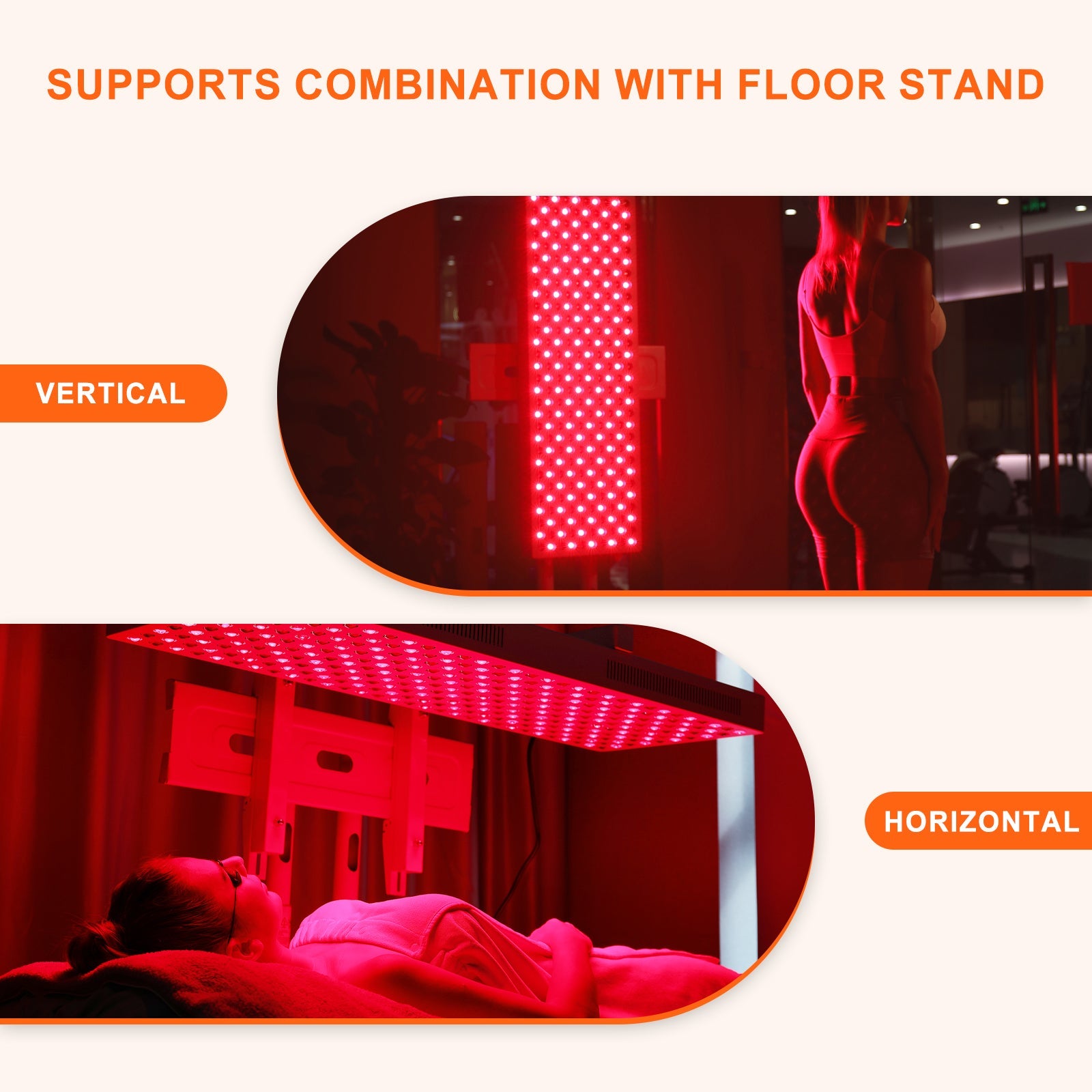 Moving Pro Series Professional Red Light Therapy Device with Stand
