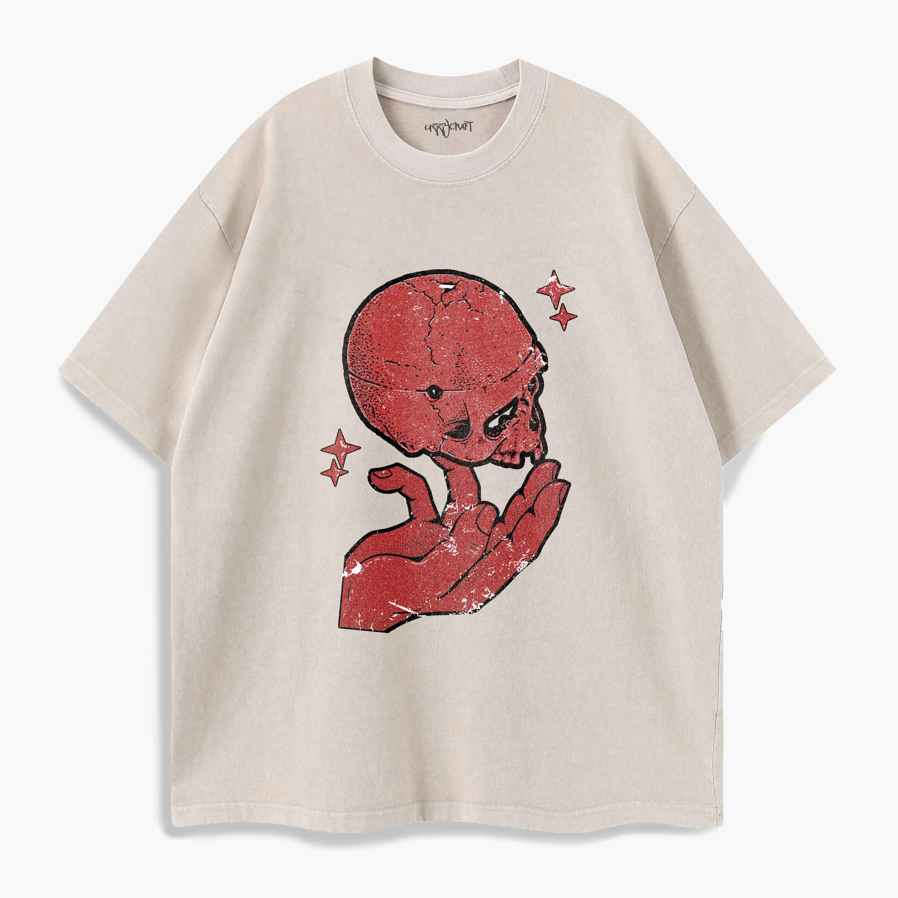 Bloody Hand Skeleton Washed T-Shirt