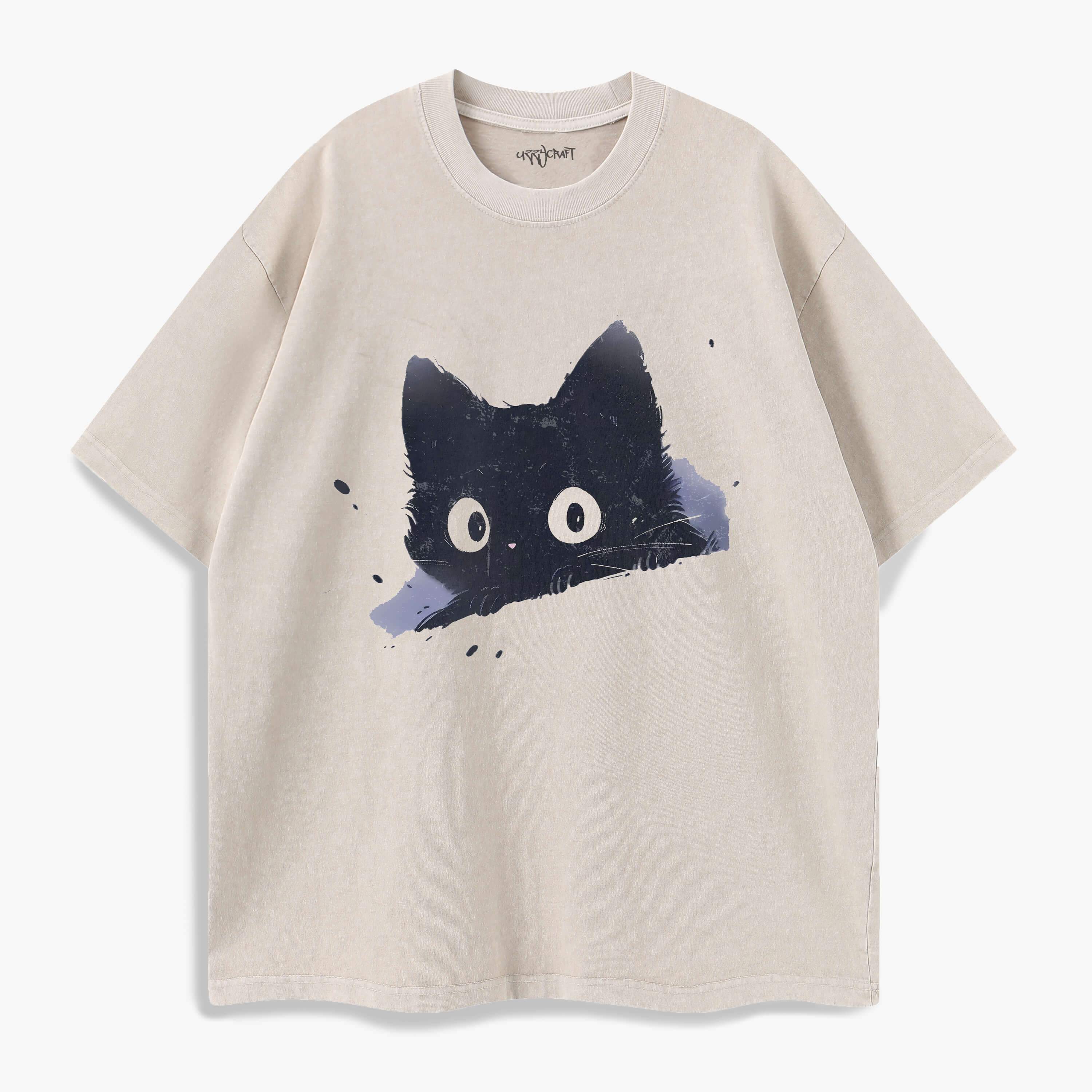 Black Cat Washed T-Shirt